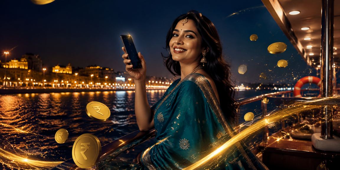Mobile phone showing quick deposit for slots games in India